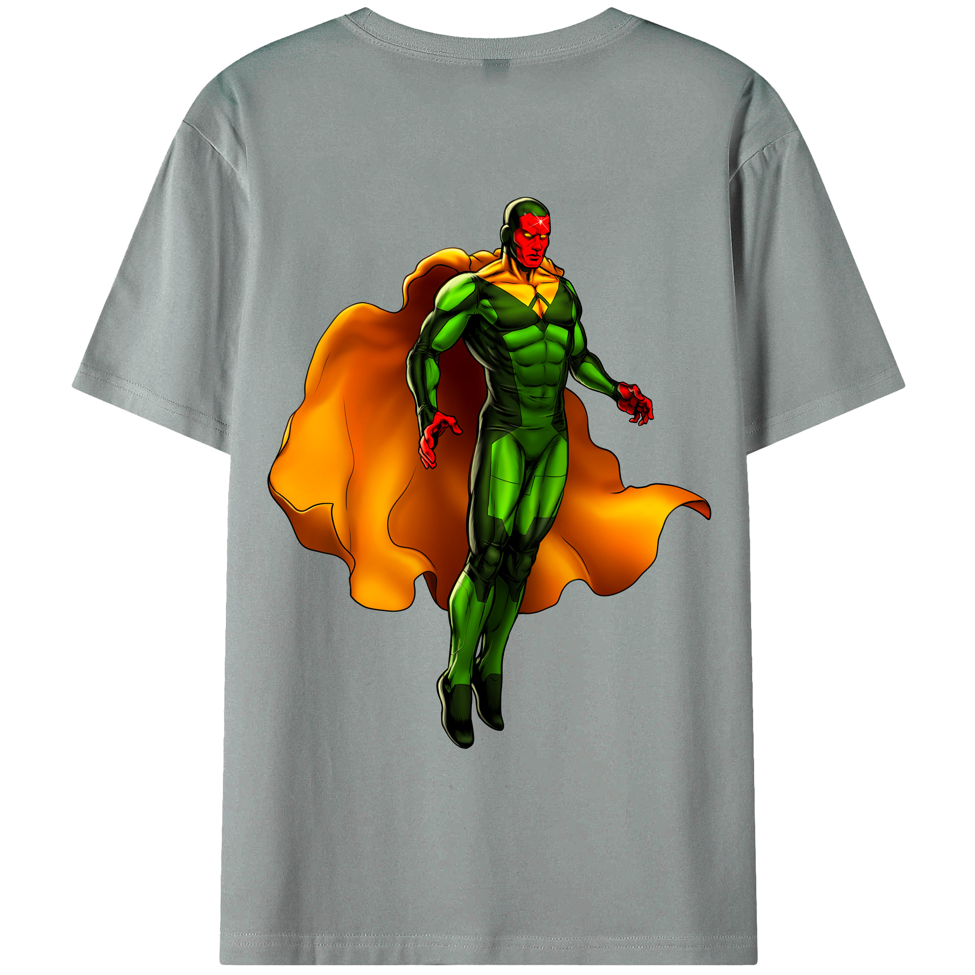 （画像用） アベンジャーズ The Avengers 綿100％ メンズ半袖Tシャツ（バックプリント） 通気性